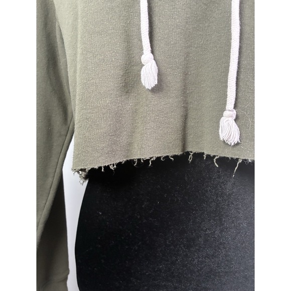 Wild Fable Women's Small Cotton Blend Long Sleeve Pullover Hoodie Army Green - Picture 4 of 10